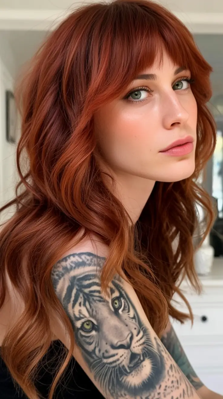 auburn hair color - Soft Auburn Layers With Urban Edge