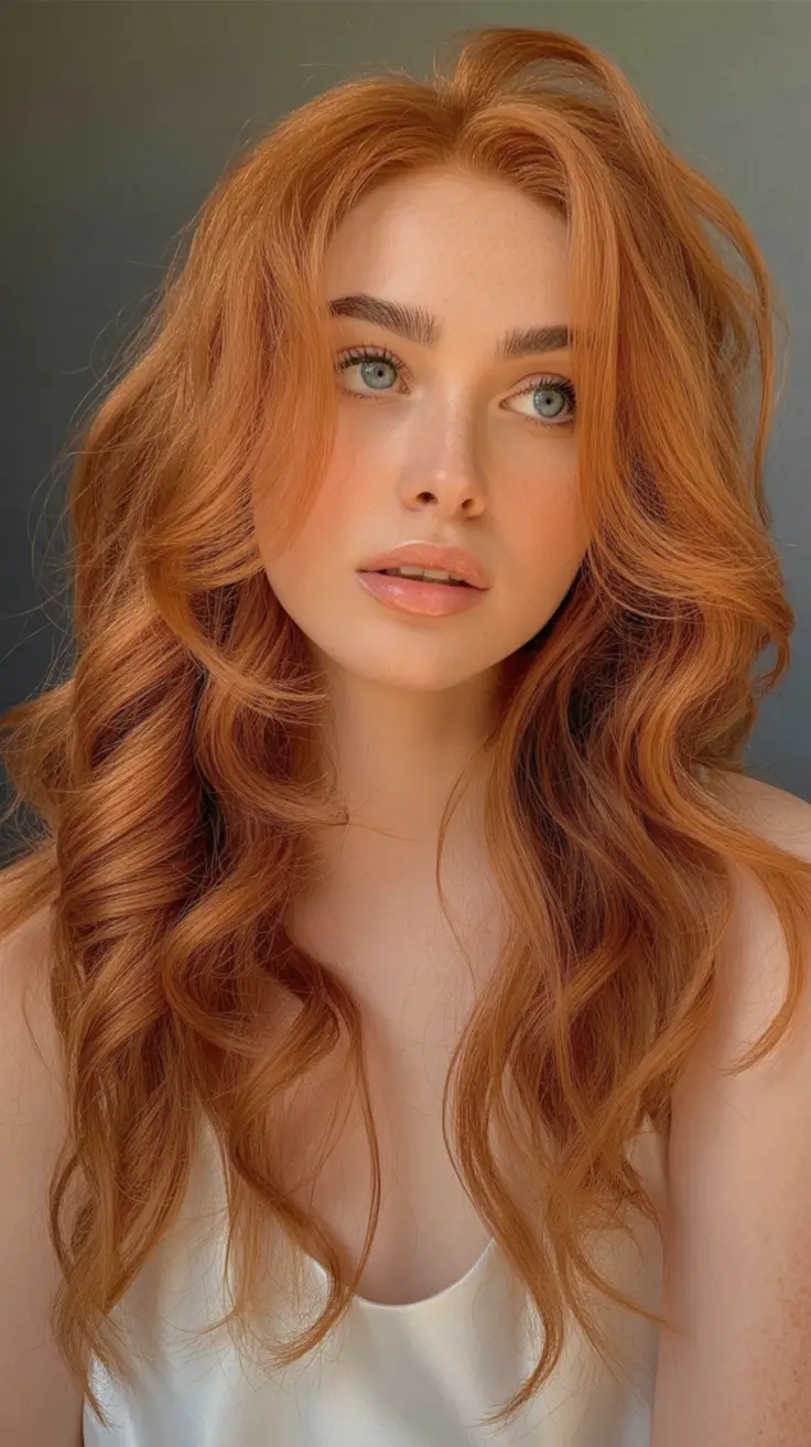 auburn hair color - Light Coppery Auburn Ringlets With Youthful Lift