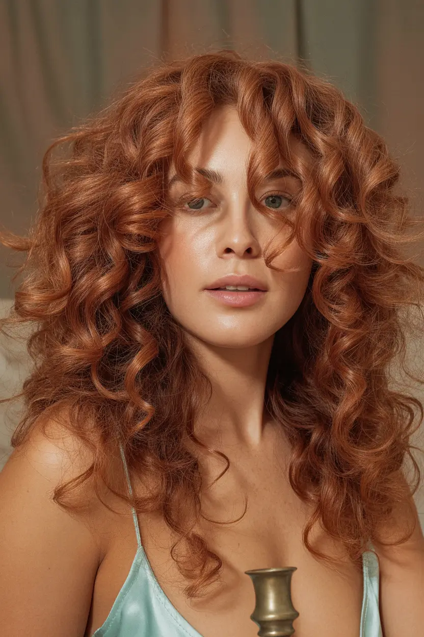 auburn hair color - Auburn-to-Blonde Balayage Glow With Soft Contrast
