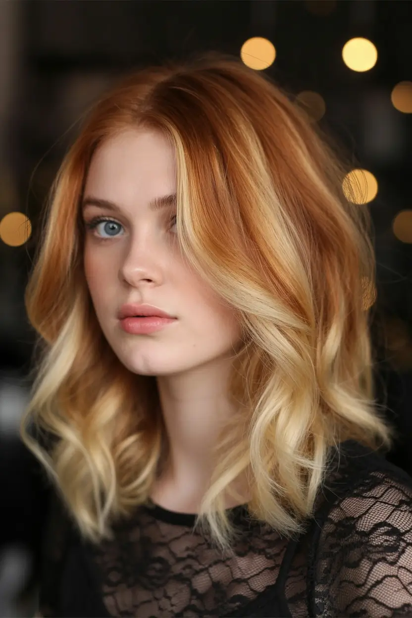 auburn hair color - Full Voluminous Copper Curls With Radiant Warmth