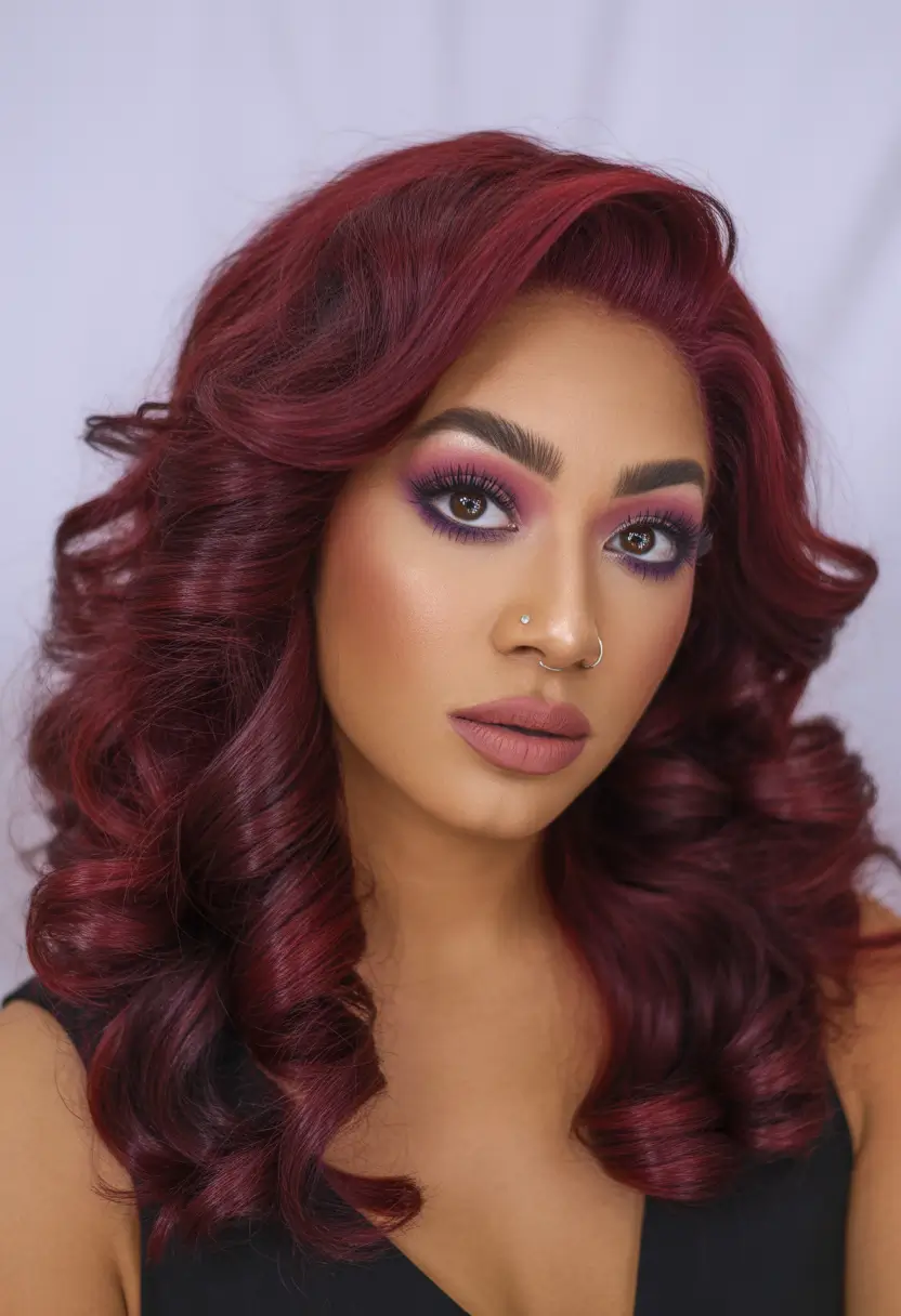 hair color for brown skin Berry Wine Classic