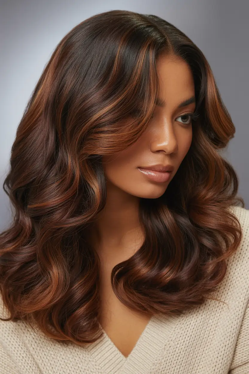 hair color for brown skin Espresso Balayage Dream