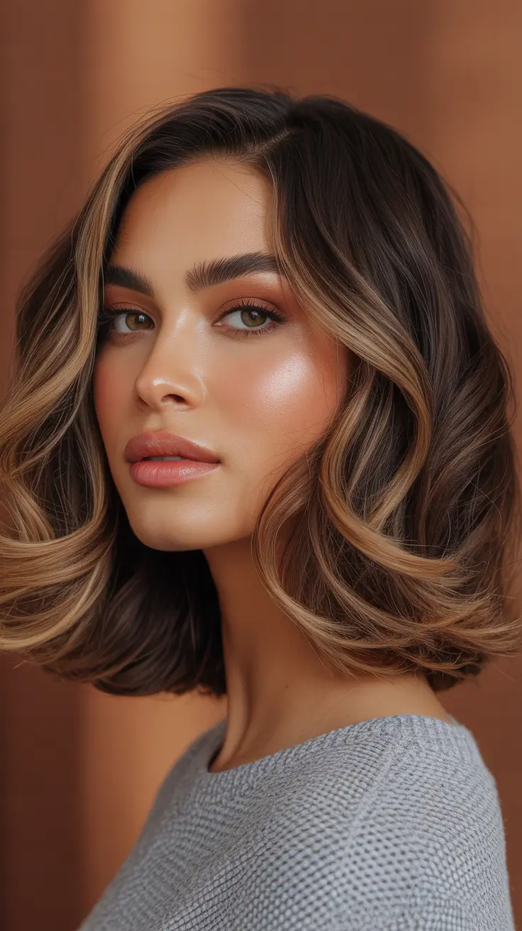 hair color for brown skin Golden Chestnut Bob