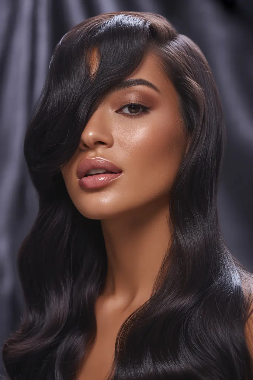 hair color for brown skin Jet Noir Sleek