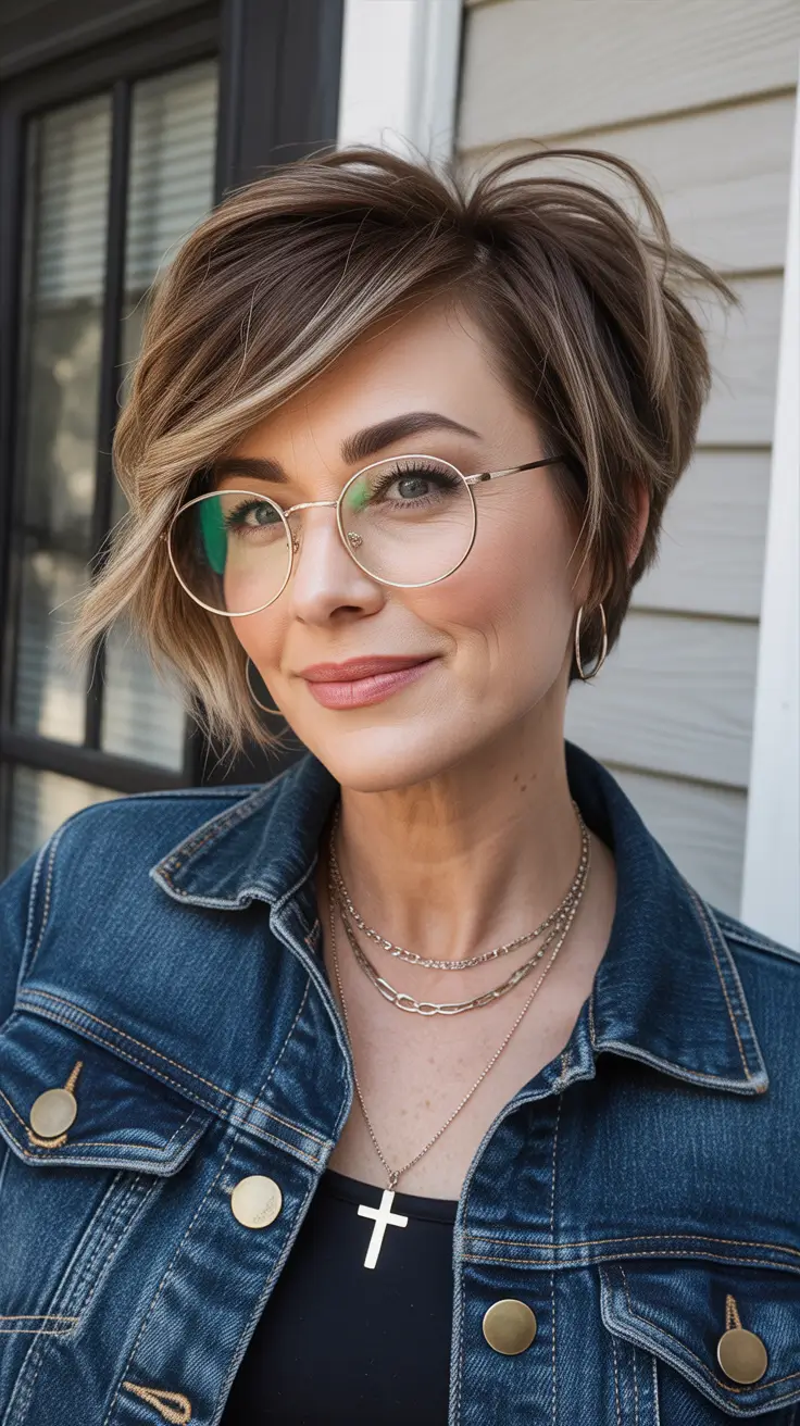 Haircuts for Women Over 40 Softly Layered Modern Pixie Glow-Up