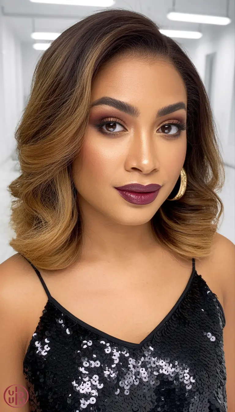 Haircuts for Women Over 40 Soft Ombre Medium Waves With Polished Volume