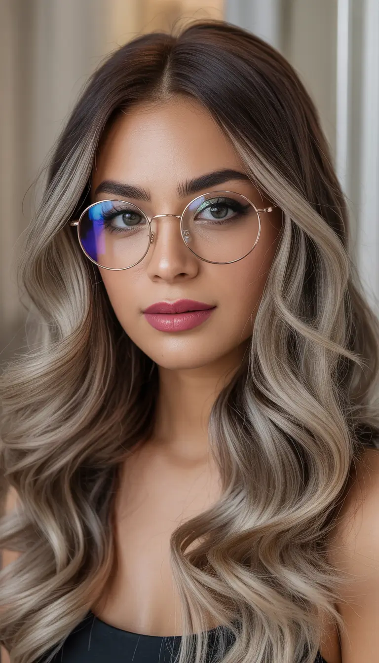 brown hair colors Cool Milktea Balayage With Face-Framing Softness