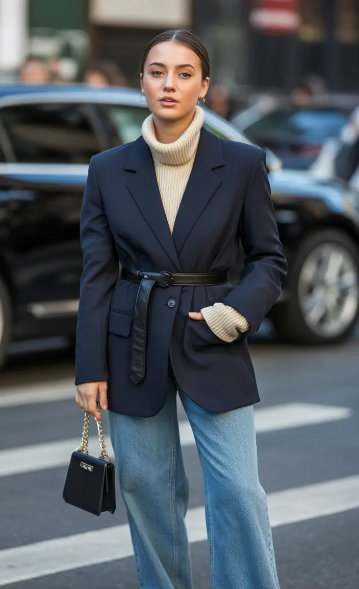 business casual outfits Soft Strength: The Belted Blazer