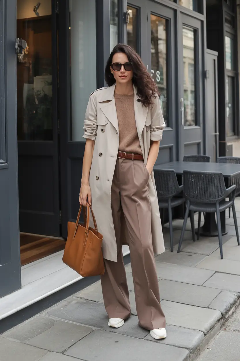 business casual outfits Effortless Taupe Elegance