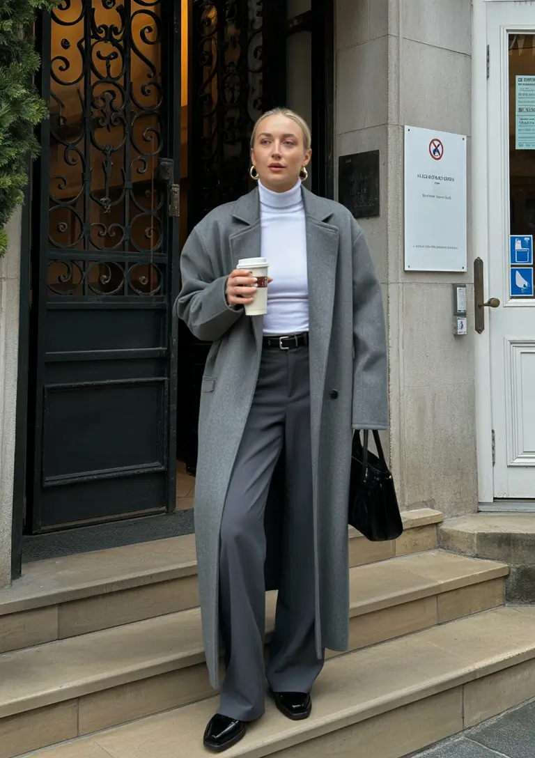 business casual outfits The Minimalist Coffee Run Look