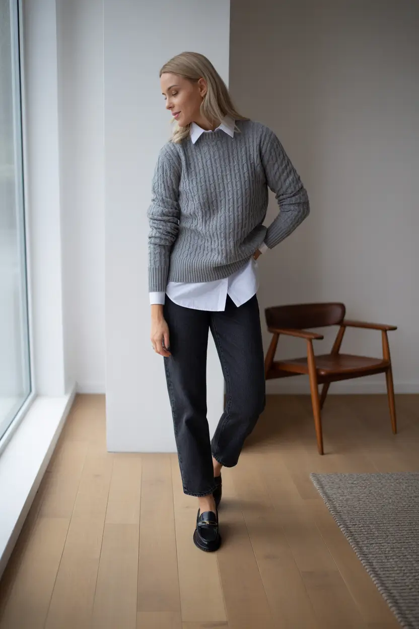 Capsule Wardrobe Outfits Grey Layers for Everyday Balance