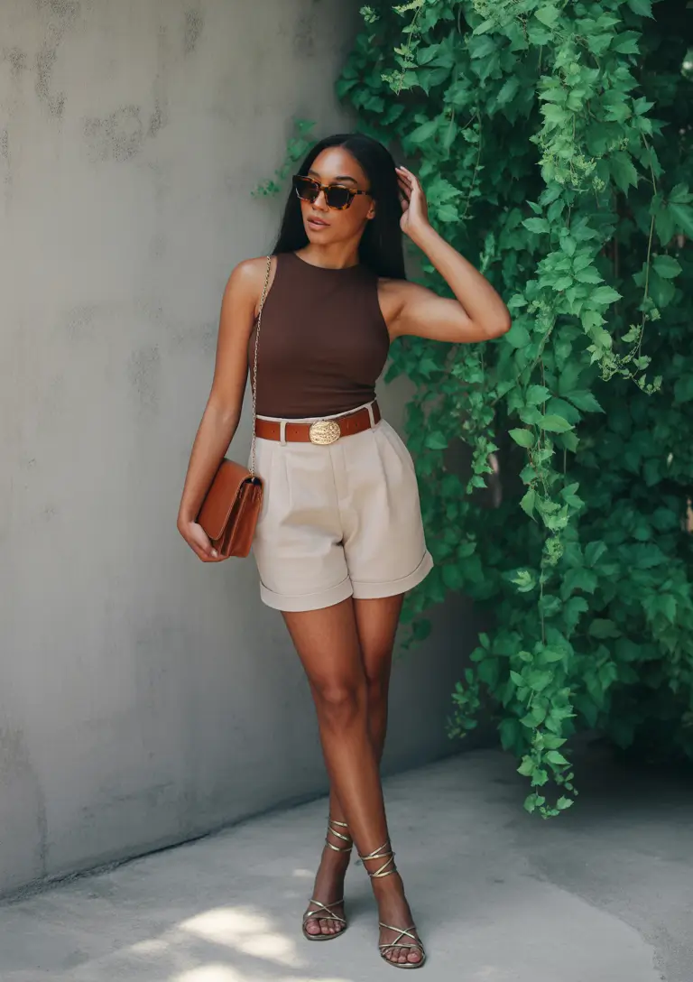 outfits for black women Chic Summer Neutrals