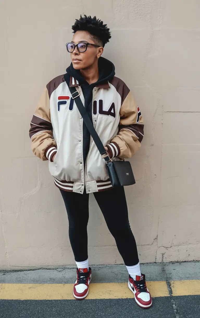 outfits for black women Retro Sportswear Remix