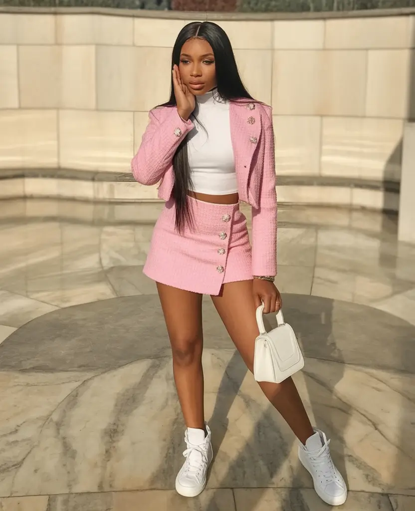 outfits for black women Cozy Textures With Tailored Black