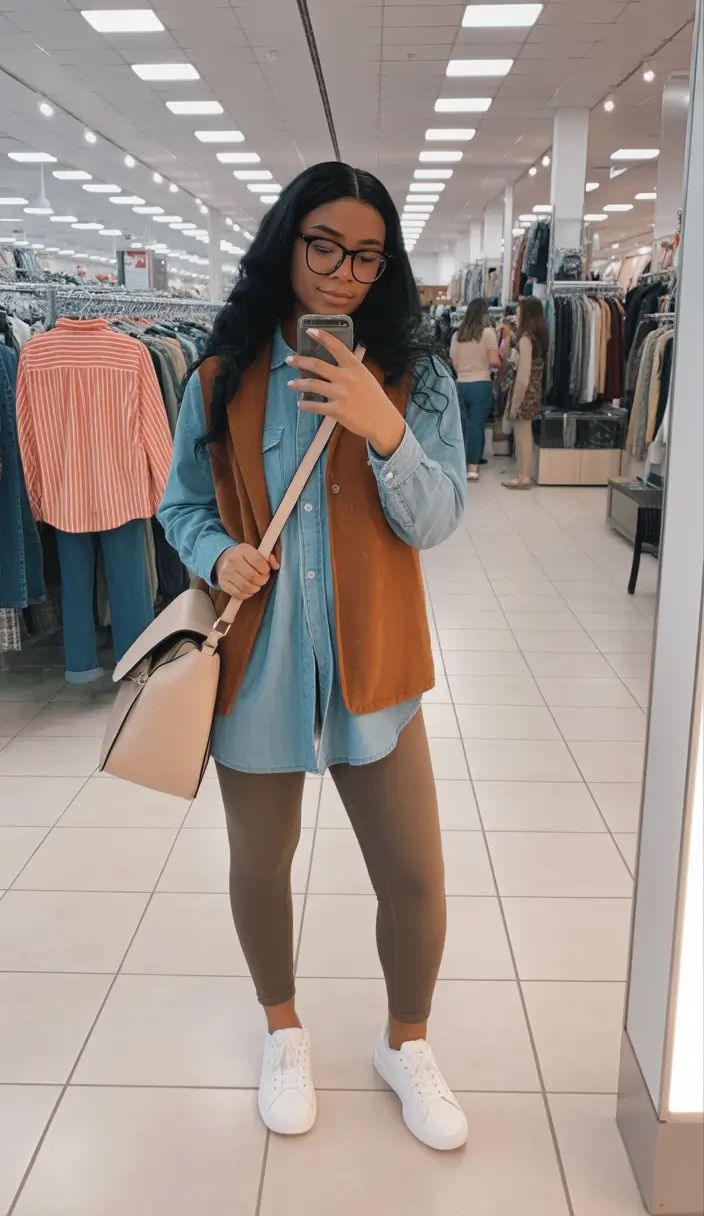 outfits for black women Layered Denim Ease