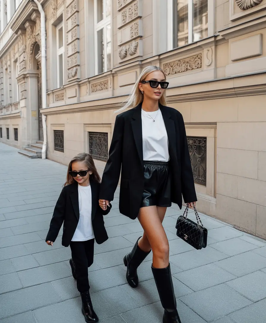 mom outfits Monochrome Power Walk