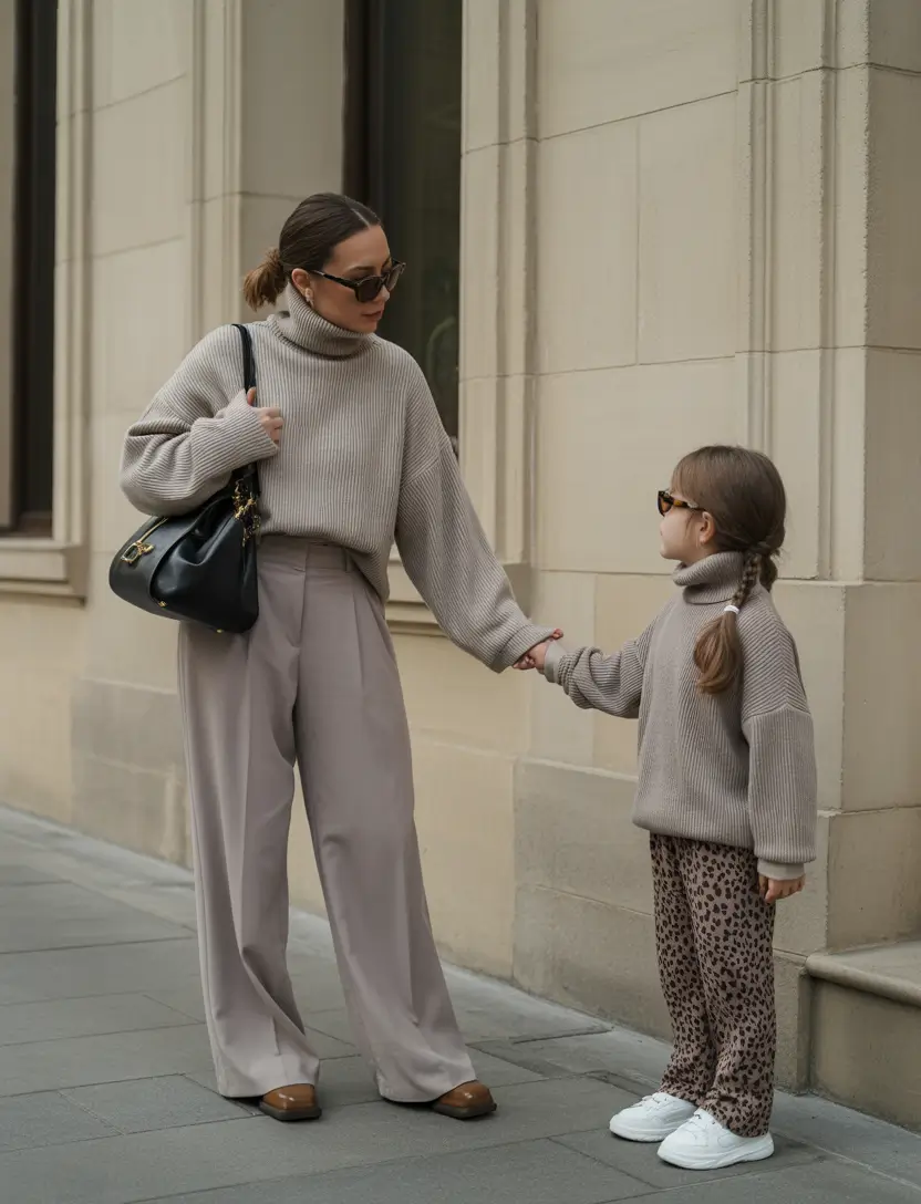 mom outfits Muted Harmony in Neutrals