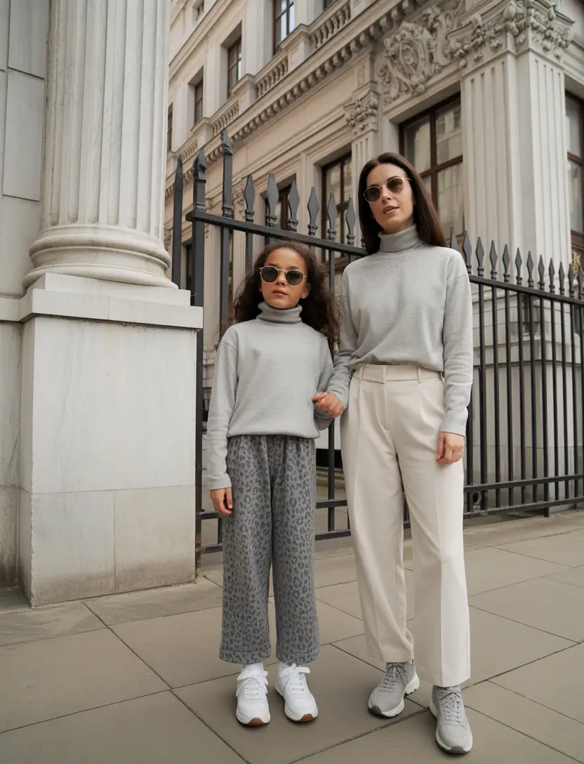 mom outfits Soft Grey City Vibes