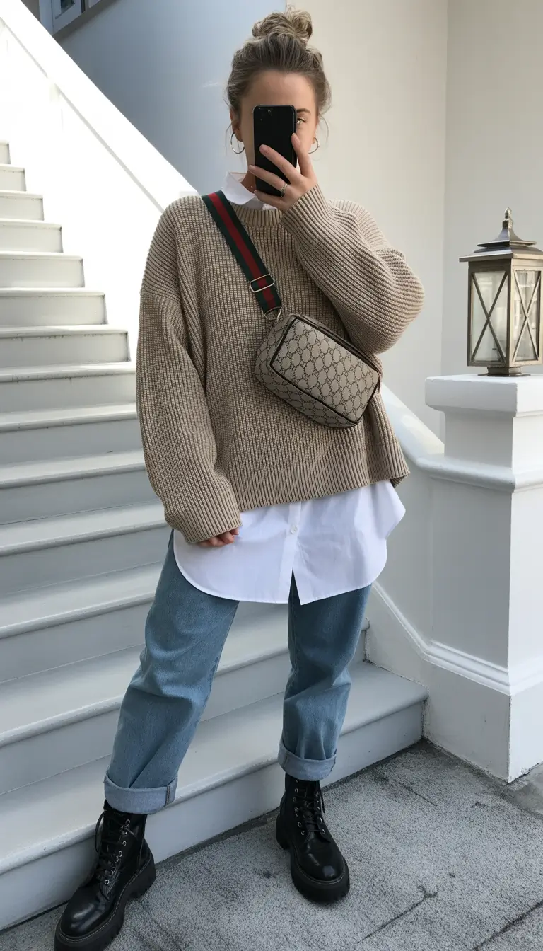 mom outfits Effortless Cool with Boyfriend Jeans