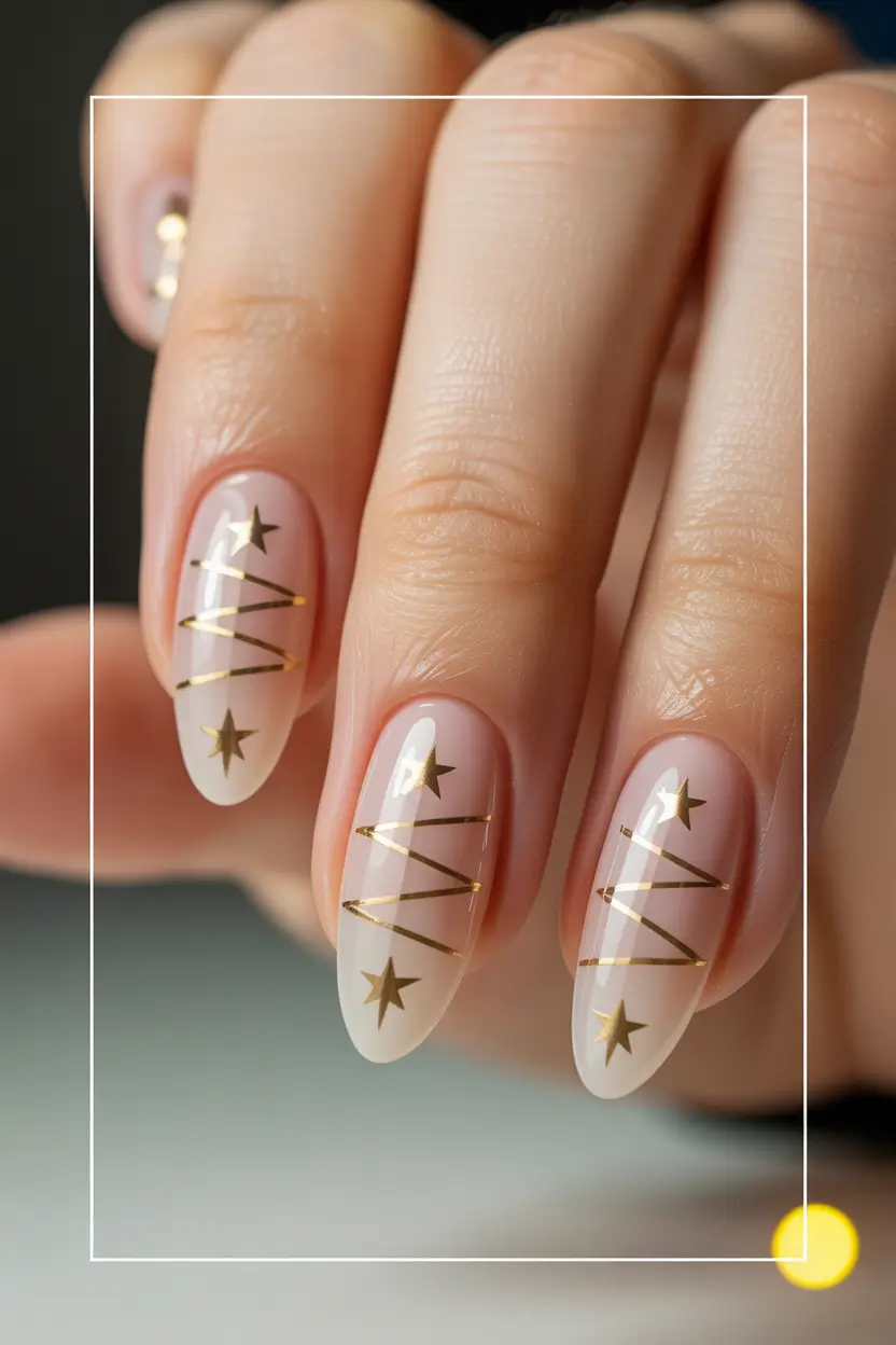 easy christmas nails Golden Star Lines