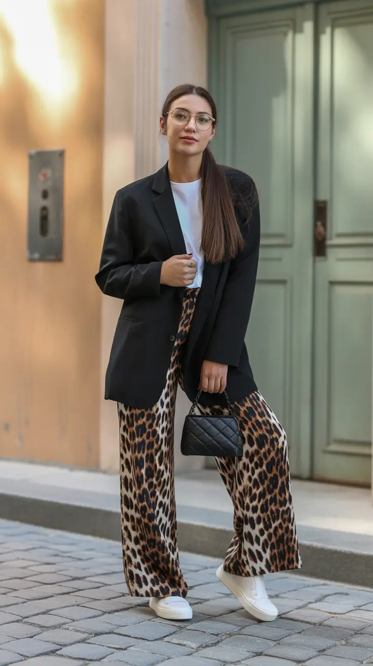 everyday outfit ideas 2026 - Bold Patterns Meet Clean Tailoring