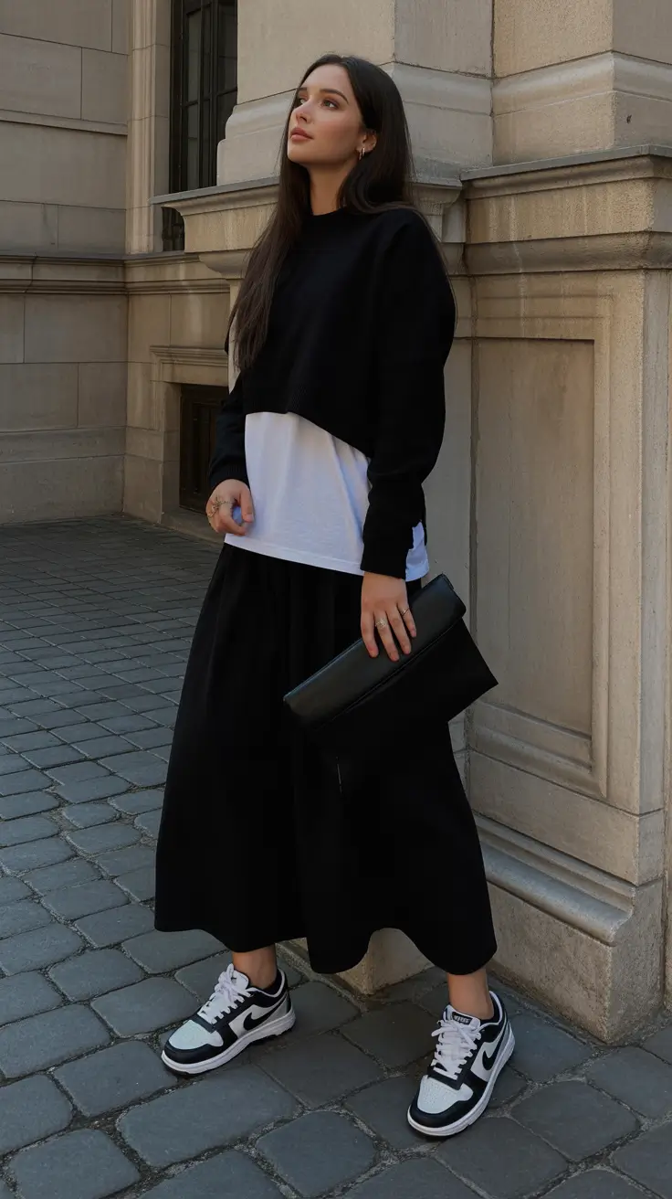 everyday outfit ideas 2026 - Monochrome Layers with a Relaxed Attitude