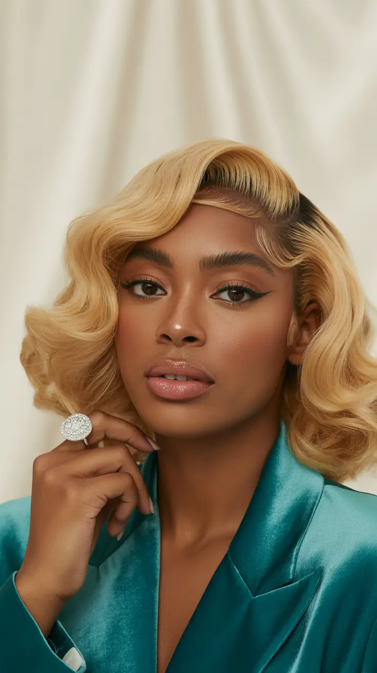 honey blonde hair color Old Hollywood Honey Glam