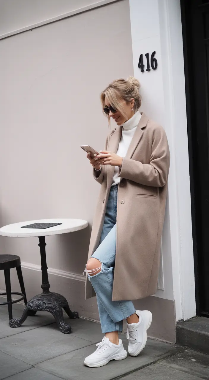 jeans outfits Weekend Ease with Effortless Neutrals