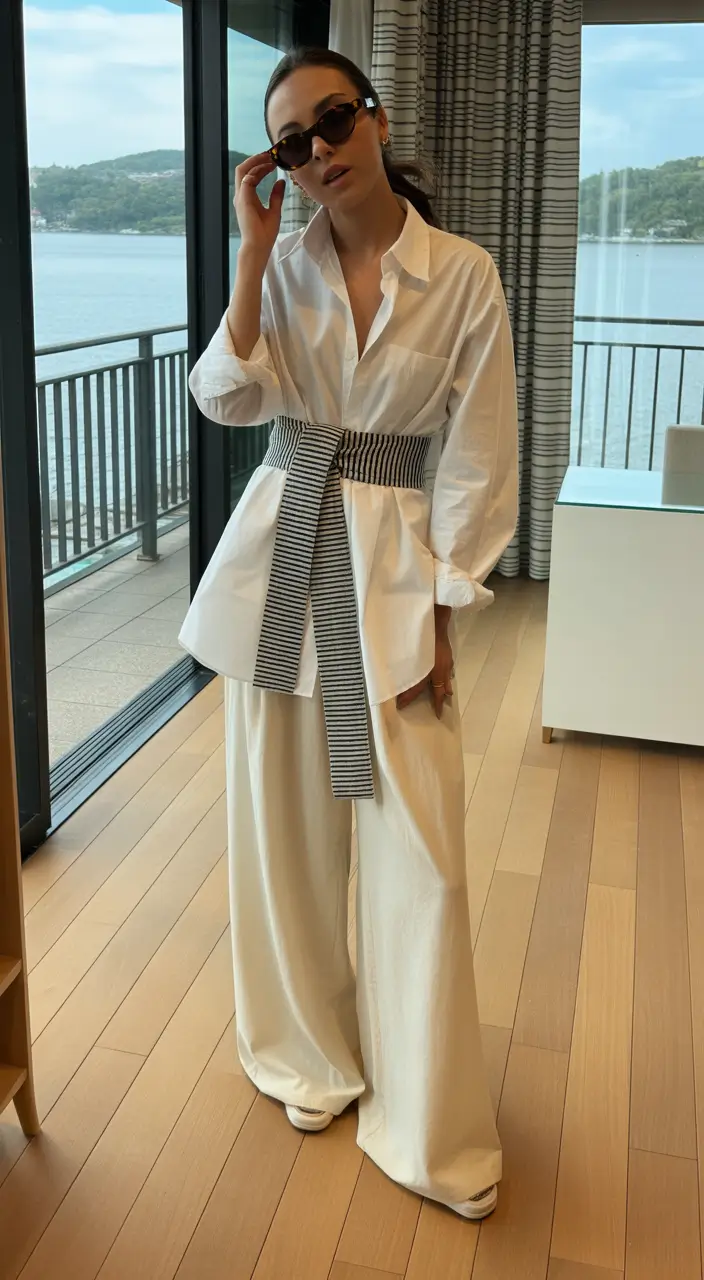 trendy outfits Crisp White with a Twist