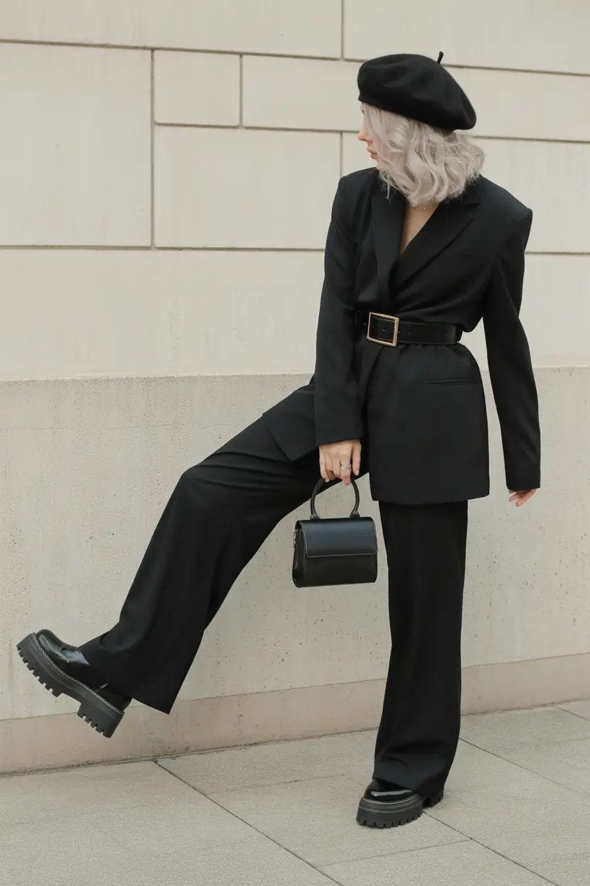 trendy outfits Parisian Noir Chic