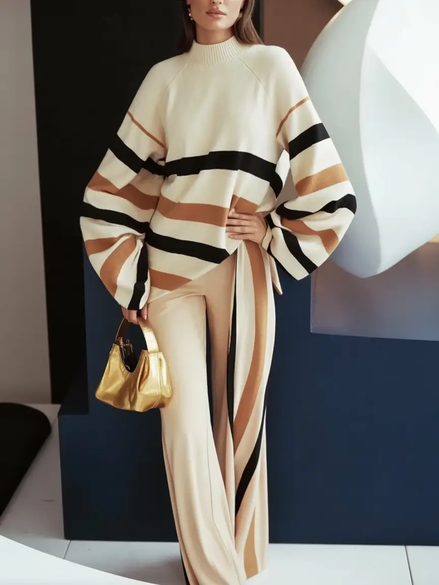 trendy outfits Striped Luxe Harmony