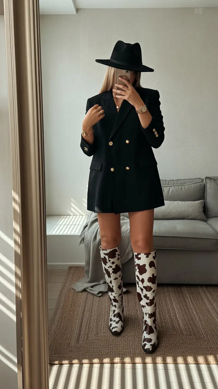 trendy outfits Western Noir Statement