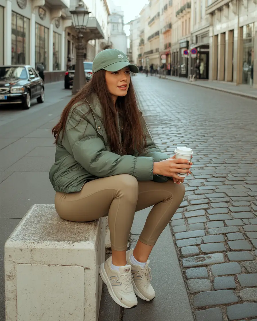 legging outfits Urban Sage Tones