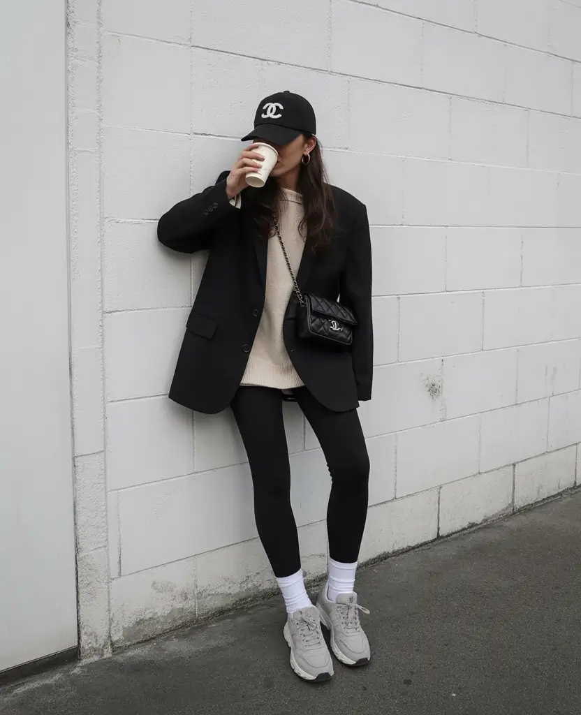 legging outfits Monochrome Edge in Black