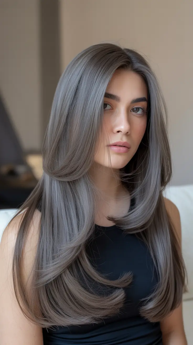 Mushroom Clean Cool-Toned Mushroom With Airy Feathered Layers