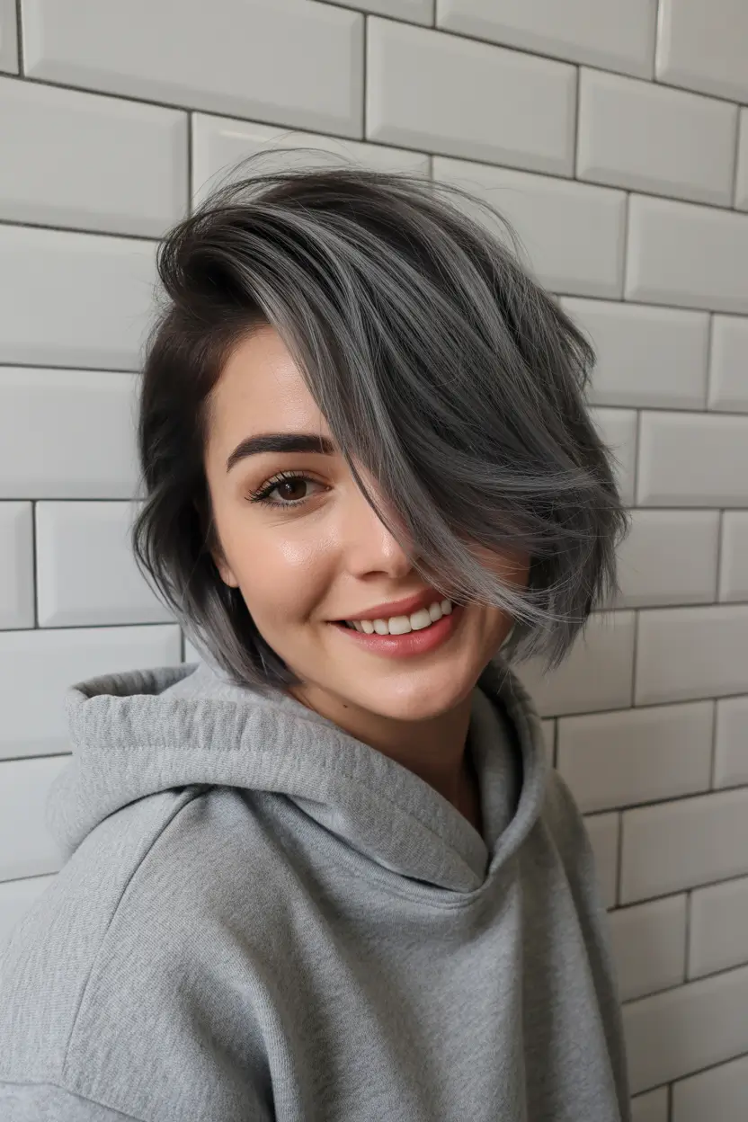 Mushroom Relaxed Smoky Mushroom Lob With Soft Drifted Layers