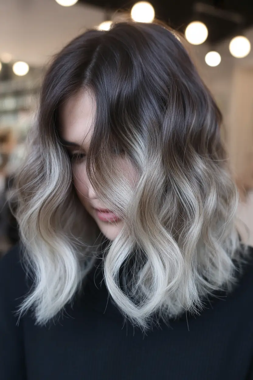 Mushroom Cool-Melt Mushroom Ombre With Silver-Cream Ends