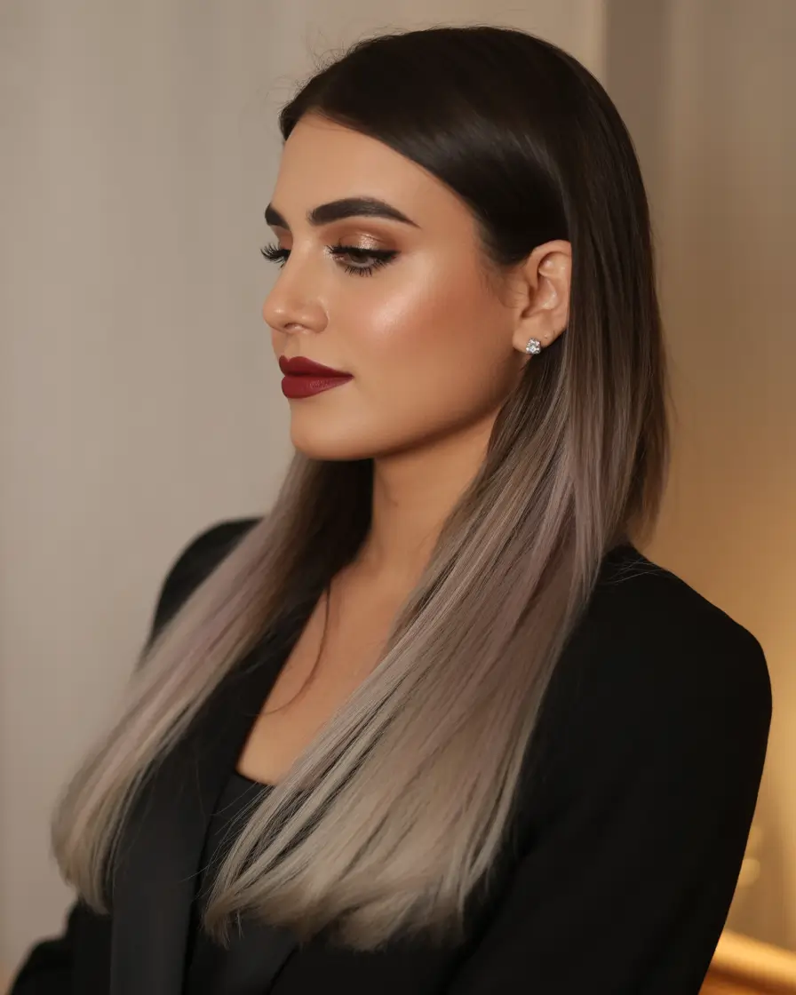 Mushroom Sleek Mushroom Melt With Silvery Gradient