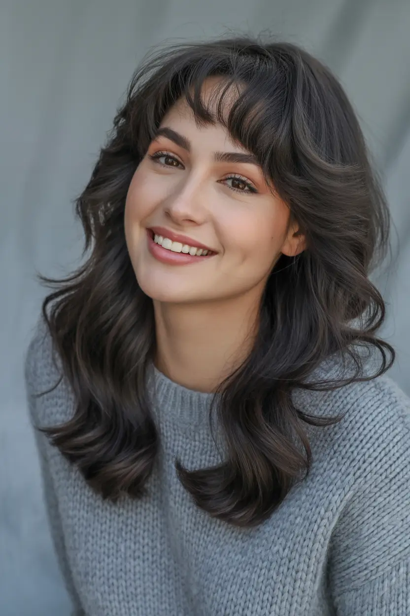 Mushroom Soft Brunette Layers With Subtle Mushroom Warmth