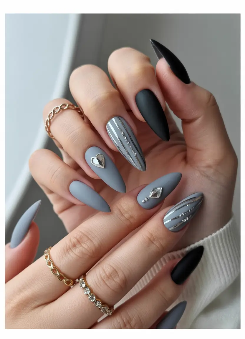 Frosted Charcoal Glam Holidays 2025