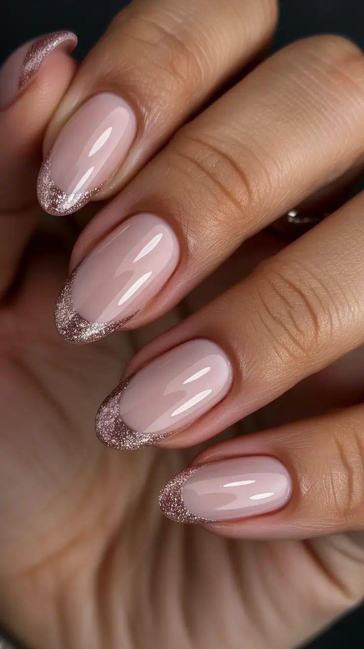 Rose Gold French Glow Holidays 2025