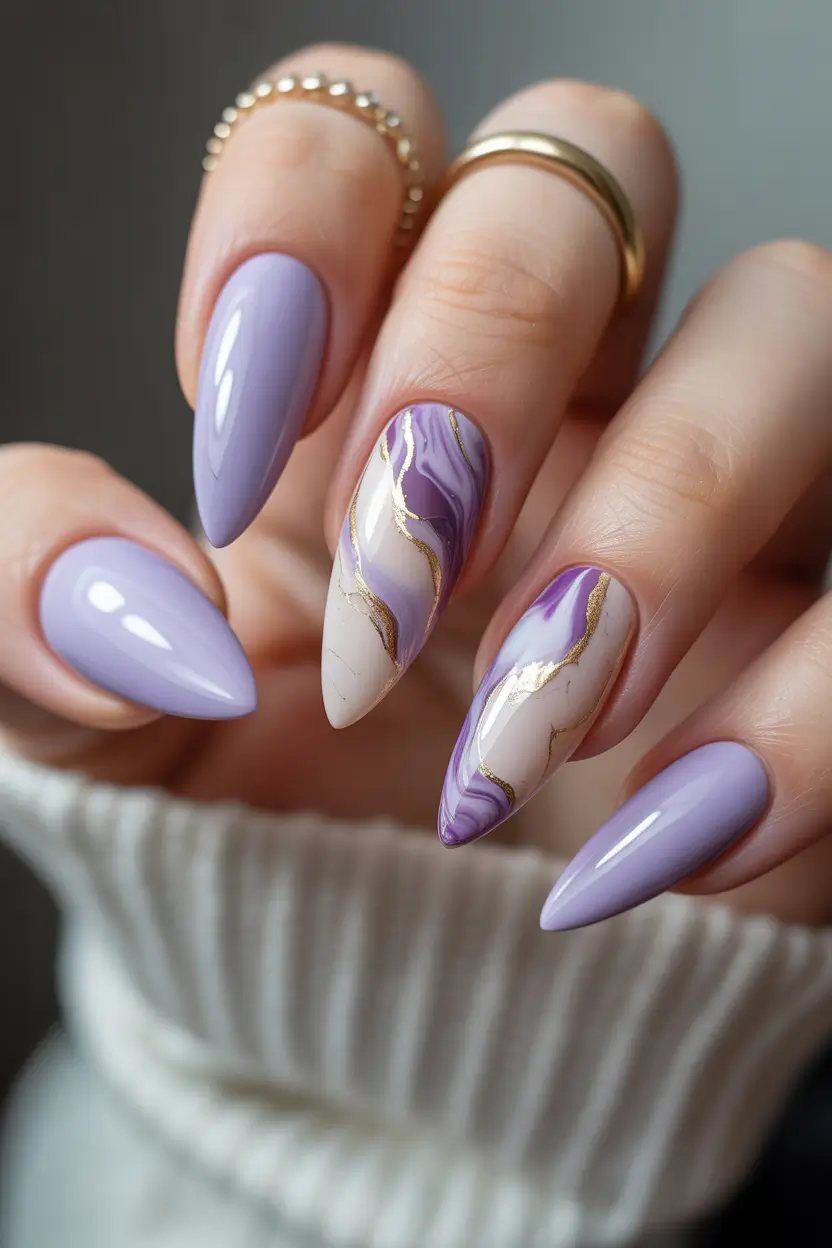 Lavender Marble Luxe Holidays 2025