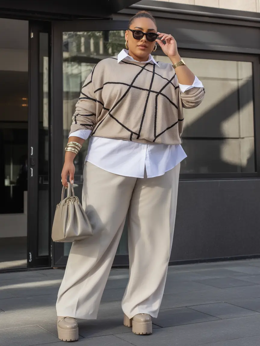 plus size outfits Effortless Neutrals for Everyday Confidence