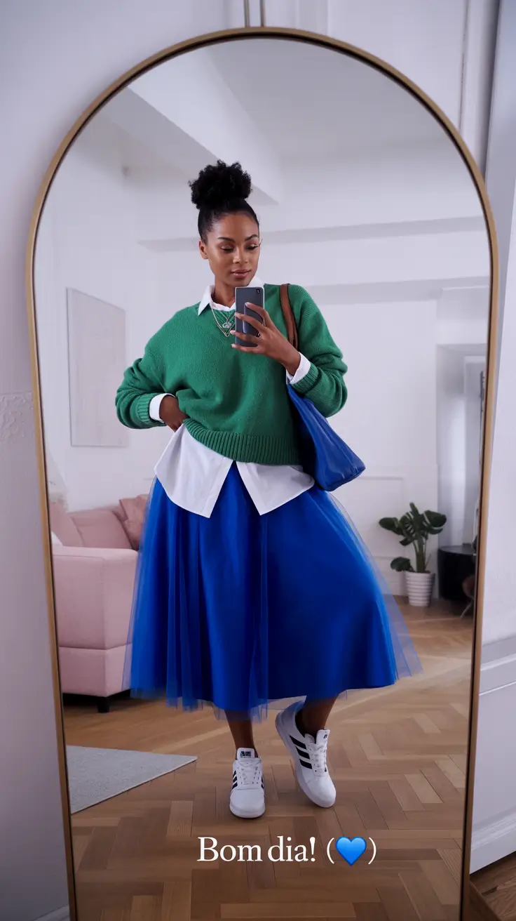 plus size outfits Color Play and Layers