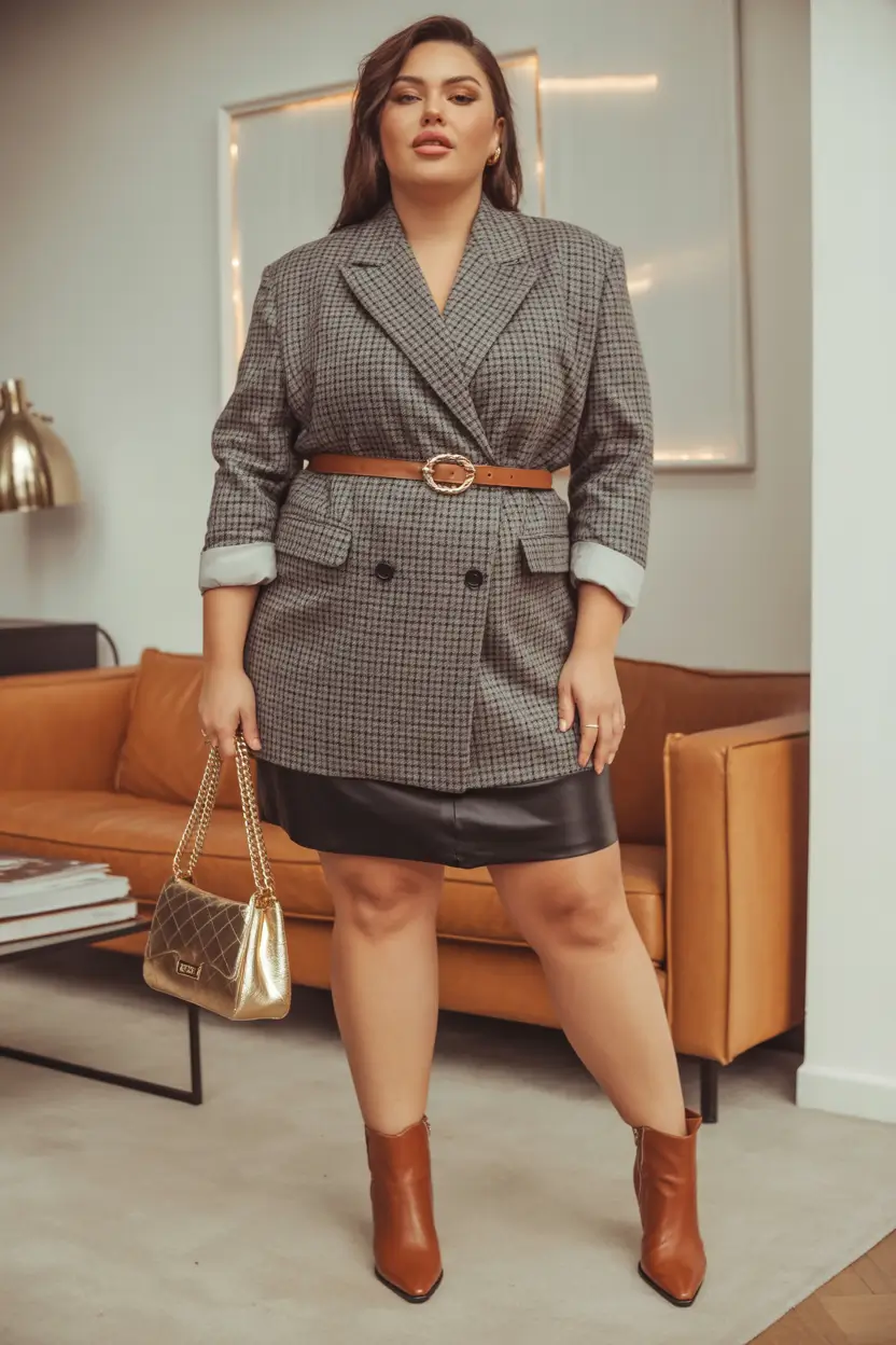plus size outfits Structured Blazer Reimagined