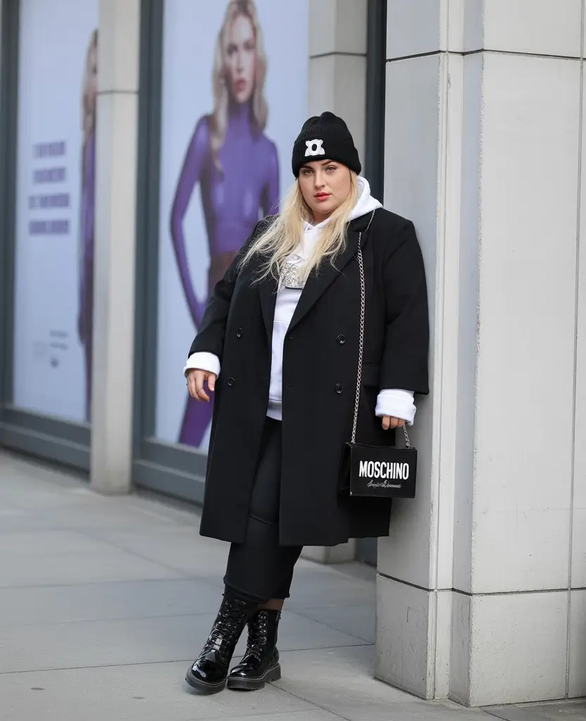 plus size outfits Street-Chic Monochrome Energy
