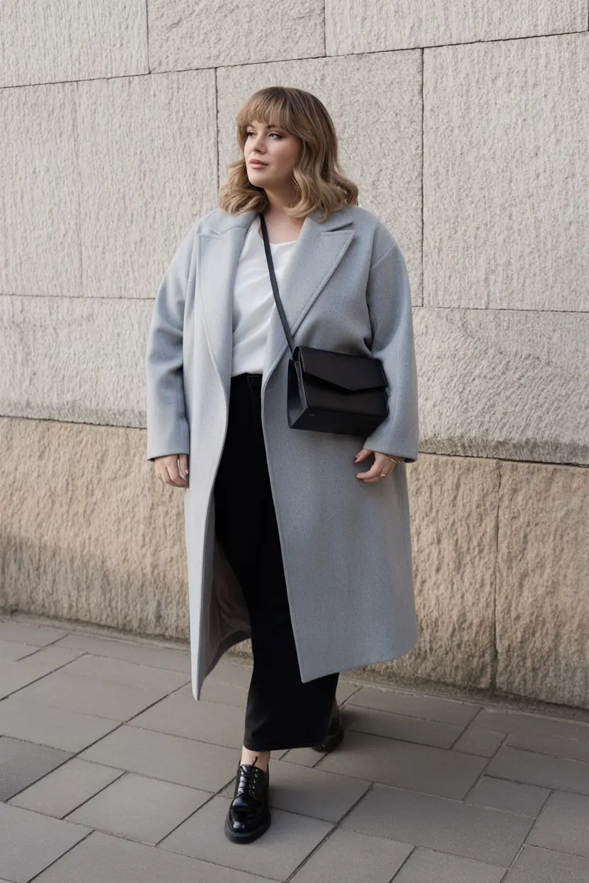 plus size outfits Minimalist Winter Grace