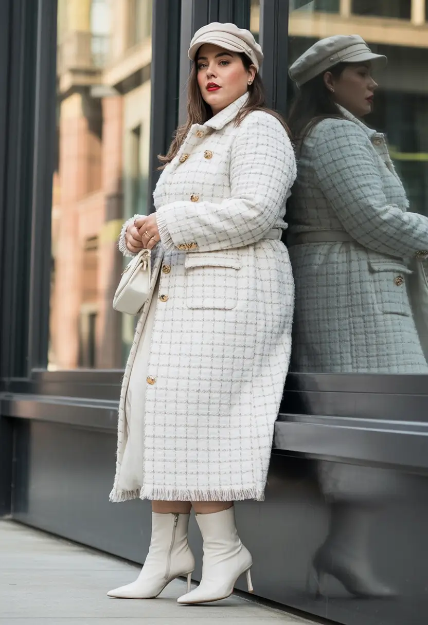 plus size outfits Classic White Elegance
