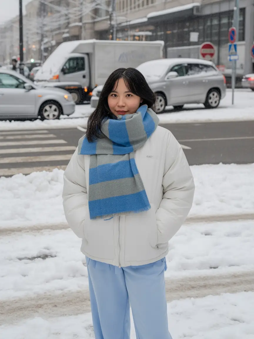 Chic Frosty Blues cold weather outfits 2026