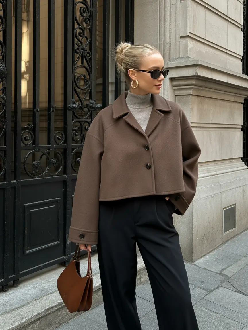 Chic Brown Elegance cold weather outfits 2026